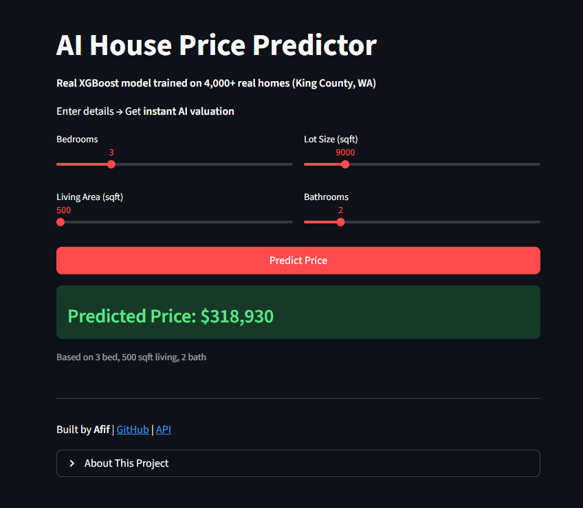 AI House Price Predictor