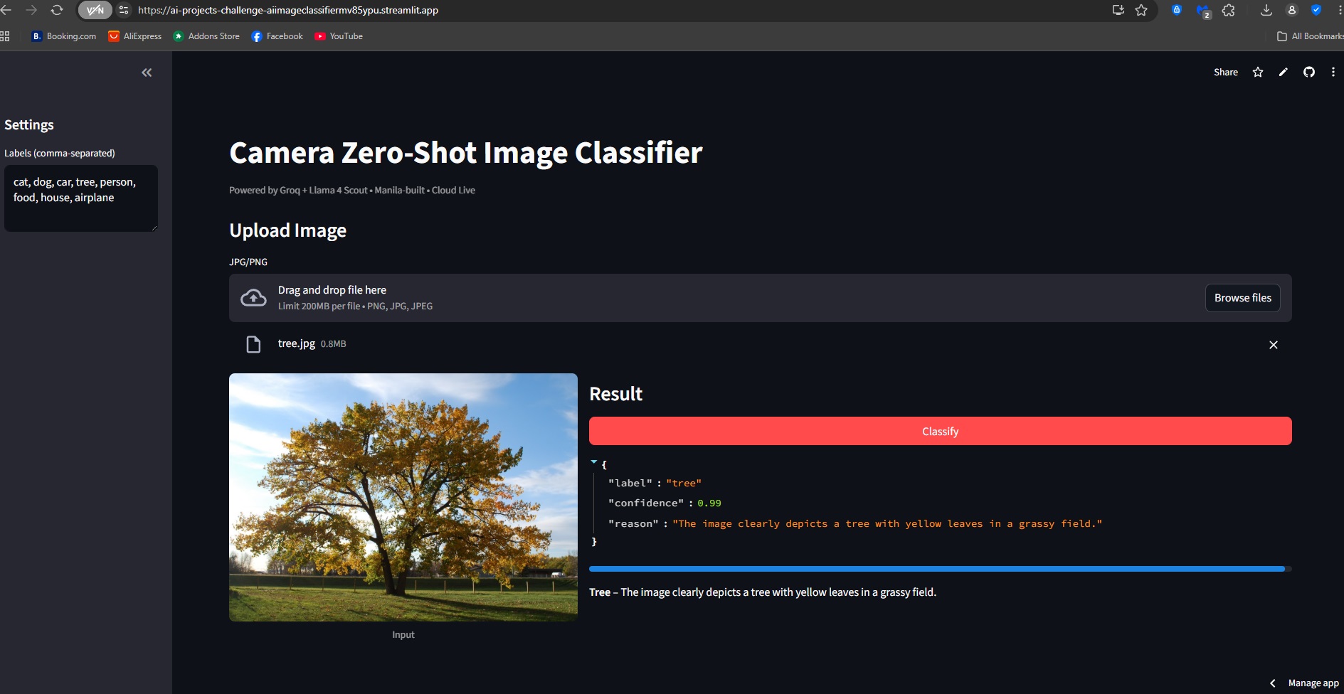 Zero-Shot Image Classifier