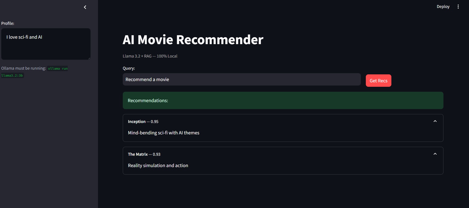 AI Movie Recommender